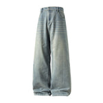 Retro-fit High-street Washed-and-distressed Jeans