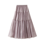 Gentle-style High-waisted Womens Long Skirt