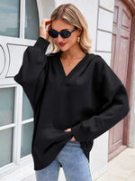 Solid-color Pocketed Long-sleeve Hooded Sweatshirt Jacket