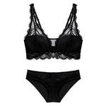 Laceless Bra Gathering Bra Lace Bra Set