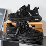 Men's Autumn Sneakers, Chinese Trendy Hong Kong Retro Minimalist Chunky Dad Shoes, Versatile Casual Running Athletic Footwear