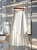 Fashionable White A-line Long Skirt