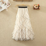 Wavy-pattern Tulle Skirt For Women Summer Style