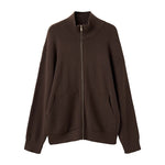 Mens AutumnWinter Zip-Up Sweater Top Coat