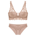 Laceless Bra Gathering Bra Lace Bra Set