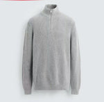 Mens Fashion Half-neck Cotton Knit Sweater