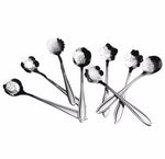 Teaspoons Rose Shaped Flower Stainless Steel Kitchen Tableware Handle Cutlery Mini Dessert Tea Dining Spoon For Snacks