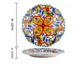 Underglaze ceramic steak western plate