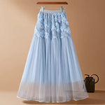 Gentle Medium-length Fairy-like A-line Maxi Tulle Dress