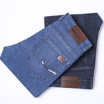 Mens Casual Loose-Fit Stretch Denim Shorts