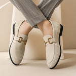 Mens Solid-Colored Glossy Casual Leather Dress Shoes For The Office