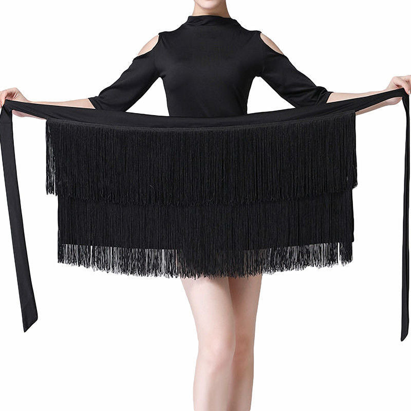 New-style Latin Dance Outfit Womens Tassel Skirt