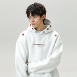 INS Ethnic-style Textured Embroidery Heavyweight Hooded Sweatshirt