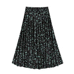 Elastic High-waisted Midi Skirt For Women