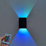 Bedroom Bedside Square Luminous LED Wall Lamp
