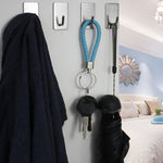 Coat Hanger Rack Wall-Hook Storage Self-Adhesive Sticky Stainless-Steel Bathroom Kitchen