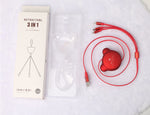 Cute Telescopic Bear With Three Data Cables