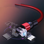 Magnetic Data Cable 540 Degree 180 Degree Rotating Charging Cable Blind Suction Three-in-one Bent Magnetic Cable