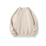 Round-neck Apricot-colored Loose-fit Sweatshirt