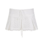 Lace Casual White Mini Skirt For Women