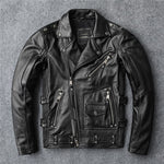 Slim Fit Soft First Layer Cowhide Biker's Leather Jacket