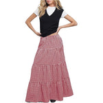 High-waisted Full-skirted A-line Long Skirt Vintage-style Midi Skirt