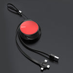 Telescopic data line three-in-one fast charging data line