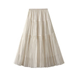 Gentle-style High-waisted Womens Long Skirt