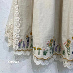 Japanese-style  Forest-inspired Fresh And Vintage Elastic-waist Design