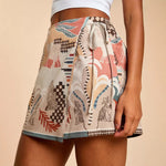 Fashionable Minimalist Casual Printed High-waisted Shorts