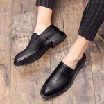 Big Size Men's Leather Shoes Slip-on Loafers