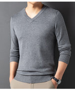 SpringAutumn Sweater V-Neck Top Men's