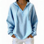Casual Solid-color Trendy Hoodie With Drawstring And Long Sleeves