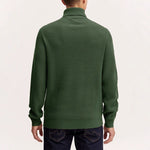 Mens Casual Solid-color Turtleneck Sweater With Vertical Stripes