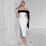 Bow-tie Design Figure-hugging Evening Gown For Parties And Banquets