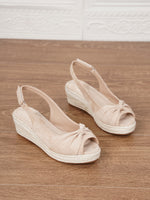 Platform Espadrille Sandals With Ankle Strap