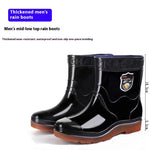 Popular Men's Tendon Bottom Camouflage Wear-resistant Rain Boots Fleece-lined Warm