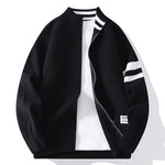 Mens Thermal Knitted Jacket With A Mock Neck And Long Sleeves