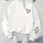 Round-neck Casual Sweatshirt Womens Trendy Round-neck Style