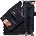 Mens Straight-leg Loose-fit Durable Casual Jeans
