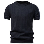 Crew-neck Business Mens Short-sleeve Sweater