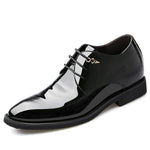 Men's Business Dress Leather Shoes With Hidden Heel