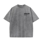 High-end Vintage Snow-washed Mens Top