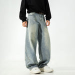 Retro-fit High-street Washed-and-distressed Jeans