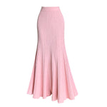 Knitted Sheath High-waisted Skirt For Women