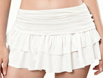 Korean-style Minimalist Pleated Short A-line Skirt With A Zipper Perfect For Summer Sporty And Sexy