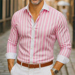 Mens Long-sleeve Striped Shirt