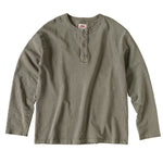 American-style Vintage Henley T-shirt For Men