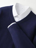 V-neck Cashmere Sweater Loose Fit Extra Thick