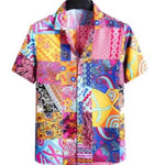 Digital-print Youth Casual Short-sleeve Shirt